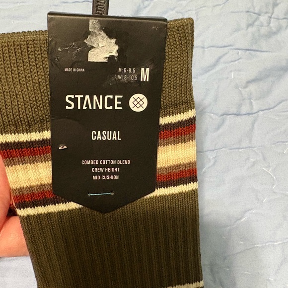 Stance Casual Socks - Brown, Cream, Red, Blue Stripes - Picture 3 of 7